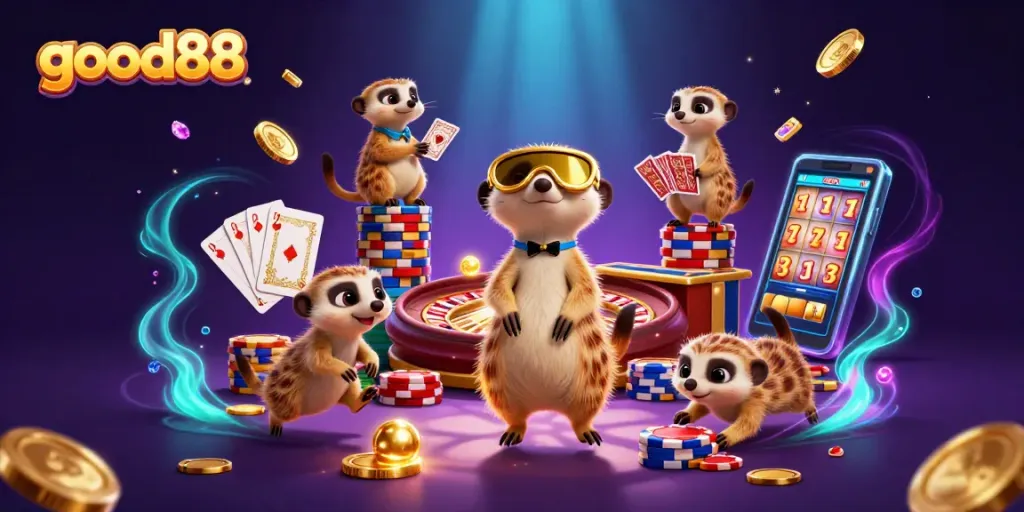 Experience the thrill of good88 with meerkats running an exciting casino operation.