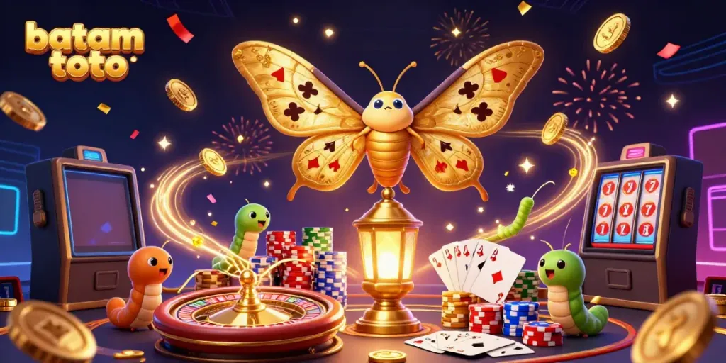 Engage with batam toto through the vibrant 3D casino illustration capturing golden moments and winning plays.