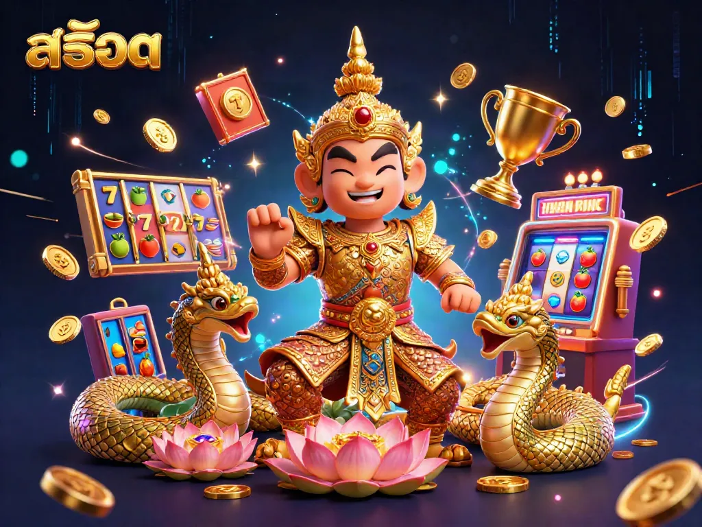 Engage with thrilling สล็อต gameplay featuring vibrant lucky symbols and Naga companions.