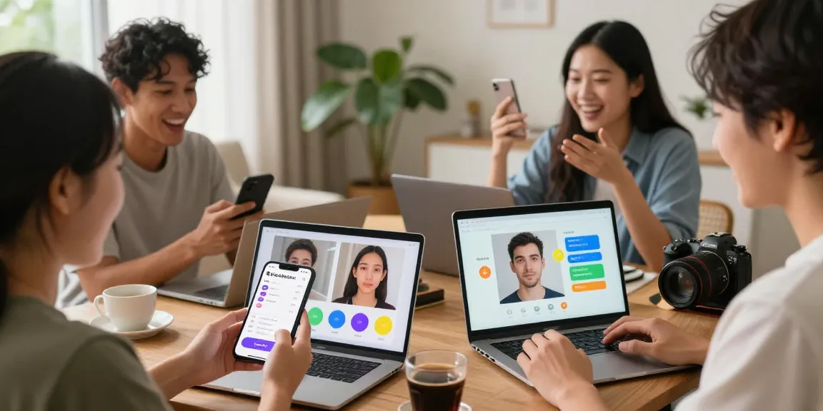 Users engaging with the how old do I look app on their devices, showcasing facial age predictions.