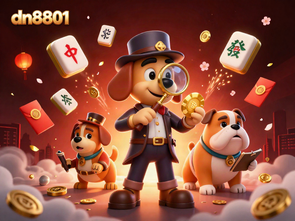Engaging illustration showcasing dn8801 themed characters in a vibrant casino atmosphere.