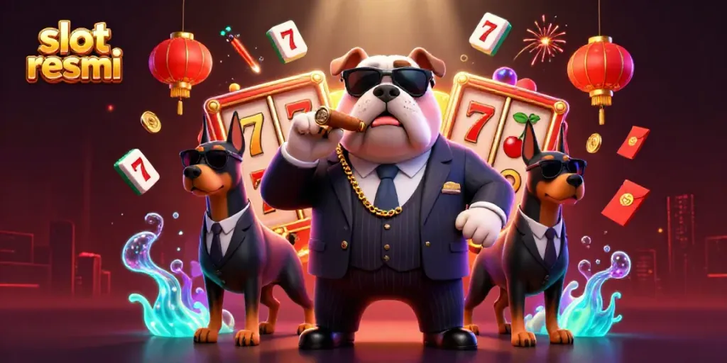 Experience the thrill of slot resmi with dynamic characters and rich visuals in a vibrant casino scene.