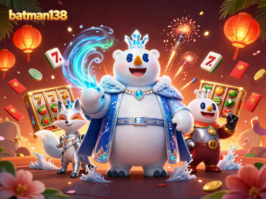 Spin to win big with batman138 in a vibrant casino scene featuring characters and game elements!