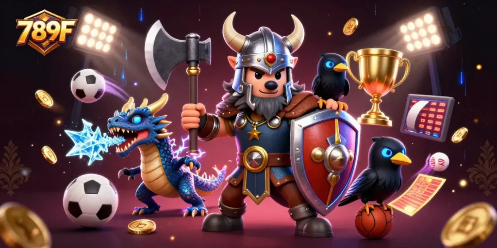 Place your bets with 789F in this vibrant and dynamic casino scene packed with action.