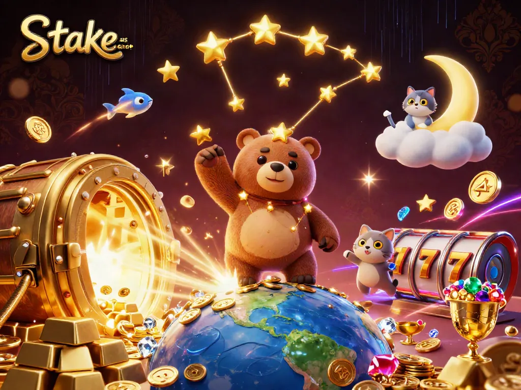 Claim prizes with the stake.us promo code in a dazzling 3D casino adventure filled with coins and gems.