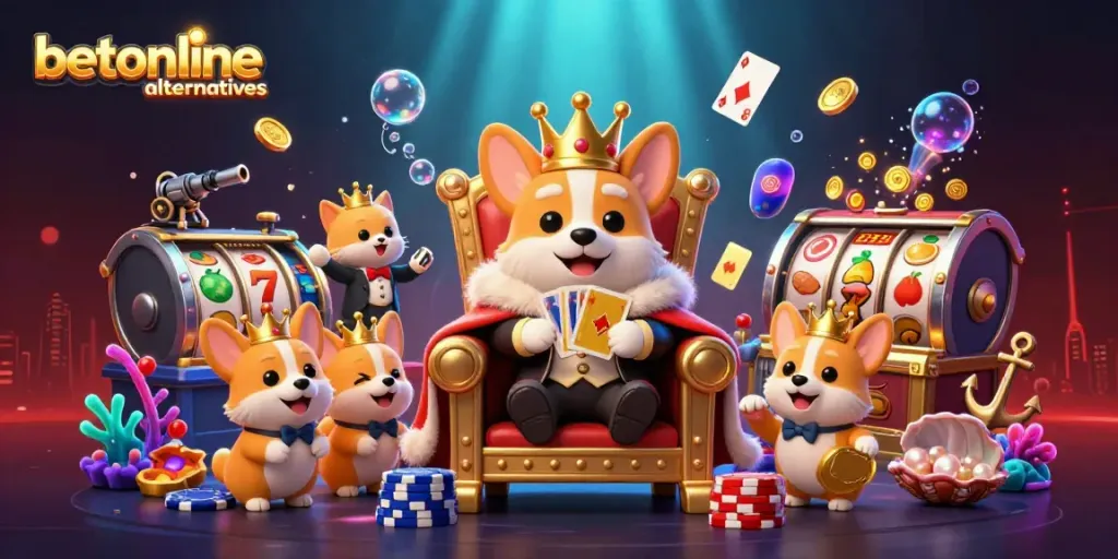 Experience exciting game action at betonline alternatives with a vibrant 3D casino-themed scene.