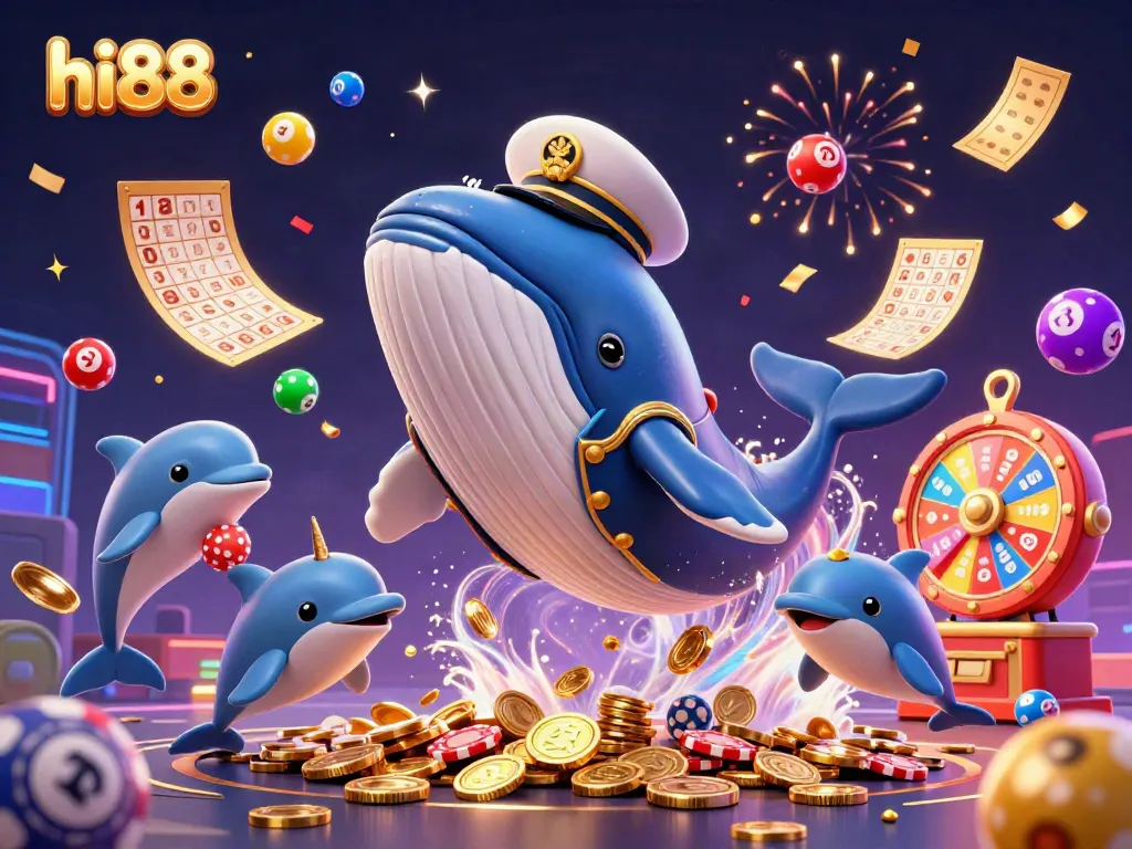 Engage with the vibrant hi88 gaming world featuring playful characters and dynamic casino elements.