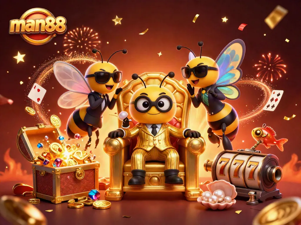 Experience thrilling wins at man88 with an exciting 3D illustration of casino action featuring extravagant gameplay.