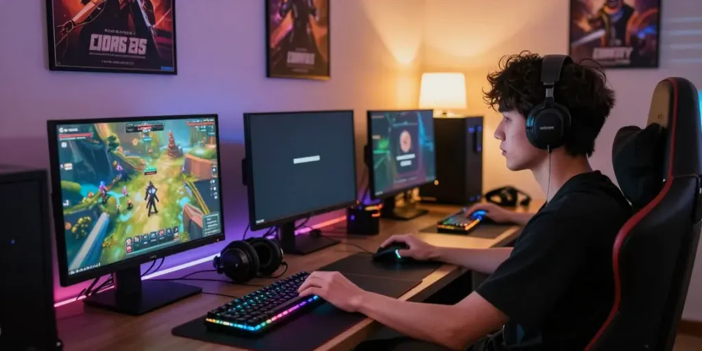 Login bukumimpi138 dalam permainan online dengan suasana gaming yang energik dan modern.