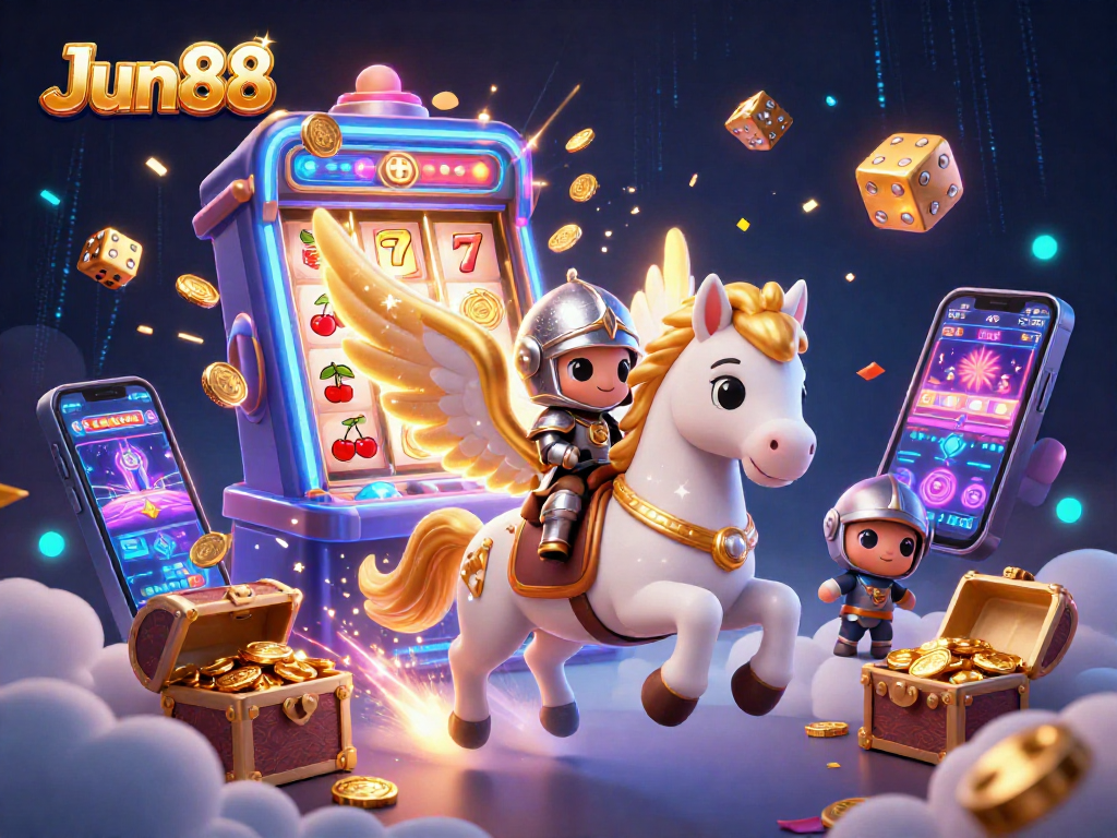 Experience the excitement at Jun88 with dynamic casino game elements bursting with energy and rewards.