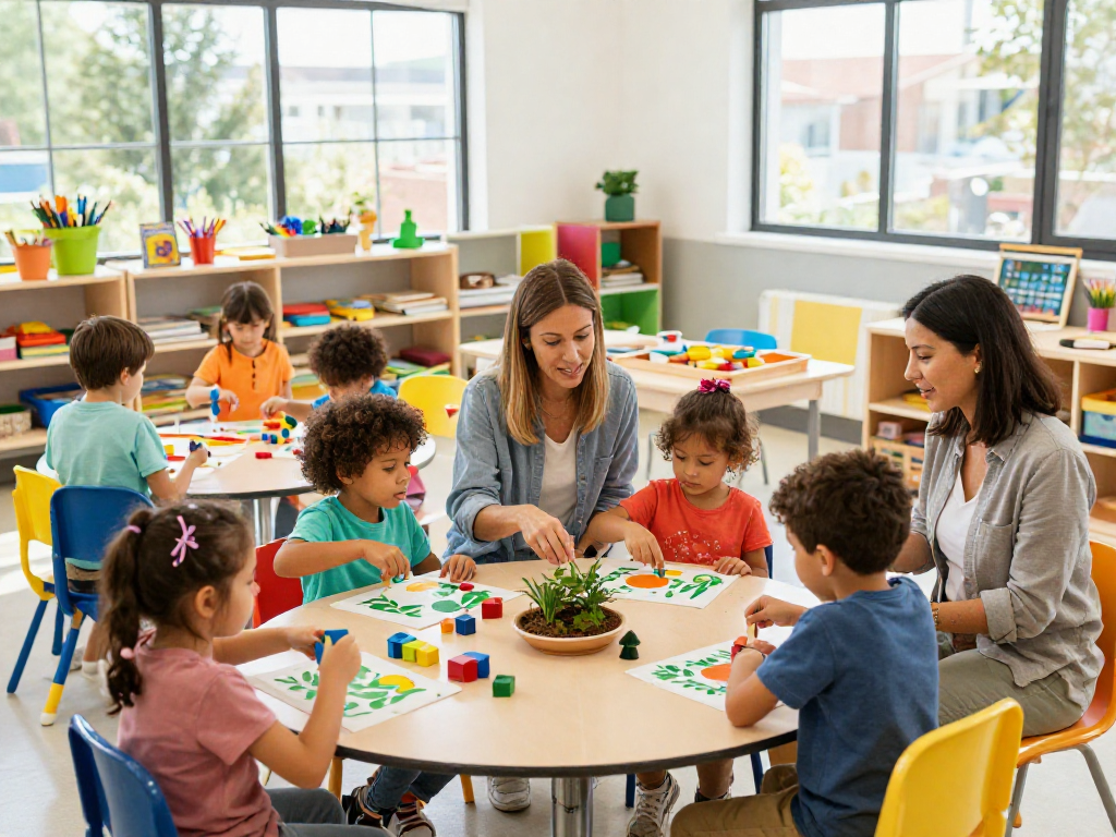 Engaging classroom scene at Pegasus International Preschool, showcasing children learning through exploration at the best preschool Singapore.