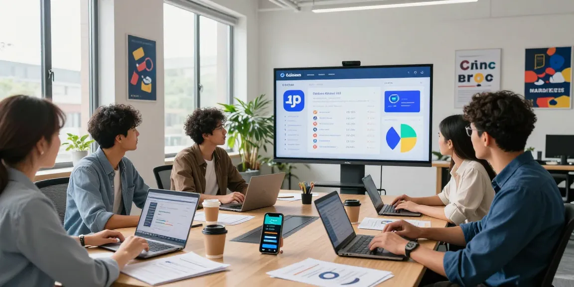 Purchase app downloads strategies discussed by diverse team in modern office.