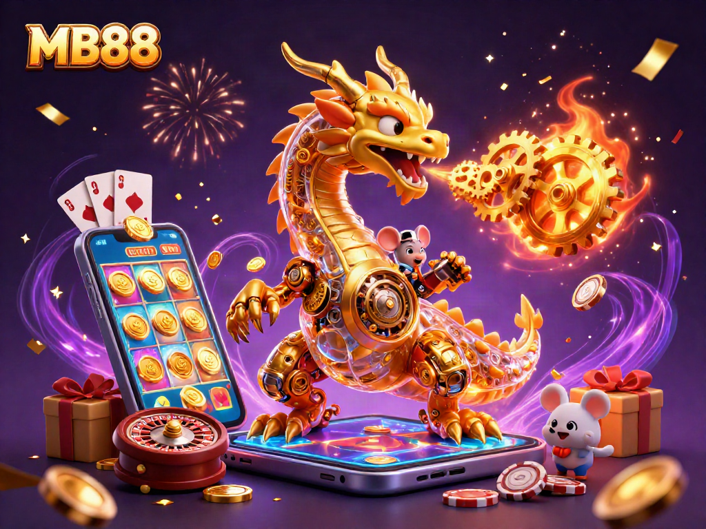 Engage in the thrilling MB88 slots experience with vibrant visuals and dynamic casino elements.