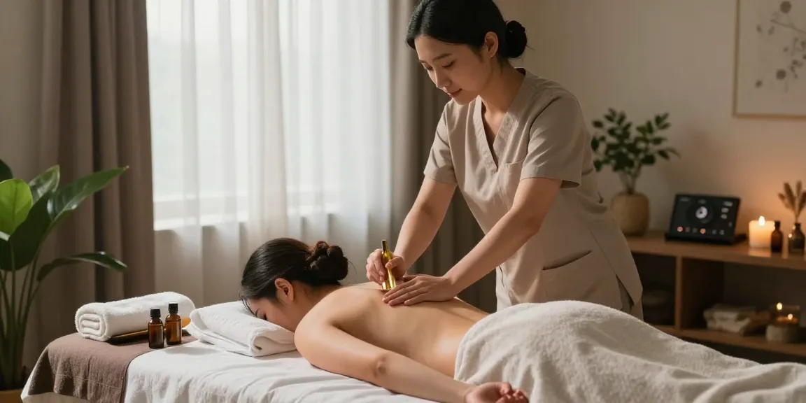 Experience 관악구출장마사지 with a soothing massage environment featuring a therapist and client.