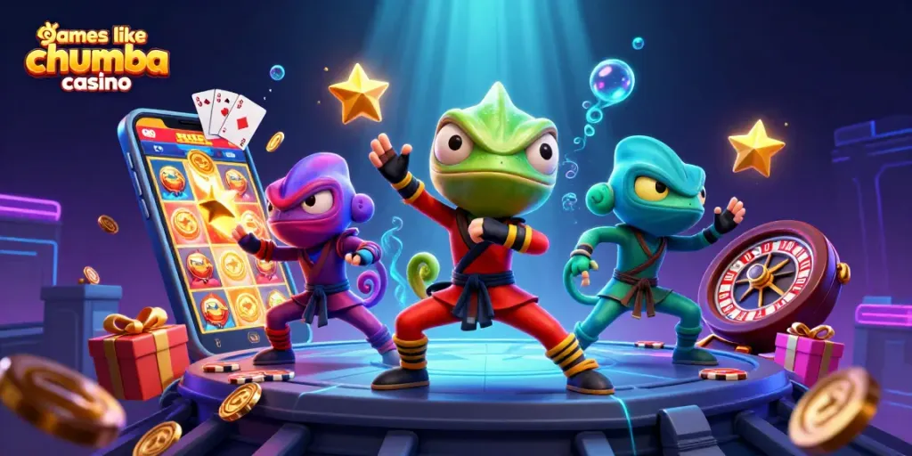 Play thrilling games like Chumba Casino with exciting slots and bonuses in this vibrant scene.